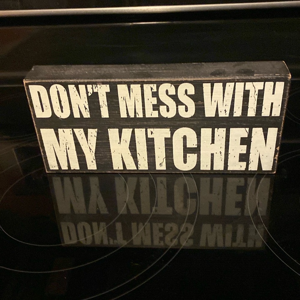 Wooden kitchen sign